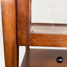 Load image into Gallery viewer, Cart with bar compartment in wood and glass, late 1800s
