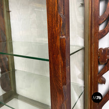 Load image into Gallery viewer, Wall display cabinet in wood and glass, early 1900s

