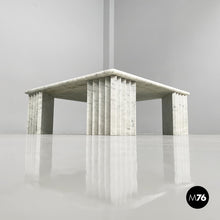 Load image into Gallery viewer, Rectangular coffe table in white marble by Carlo Scarpa, 1980s
