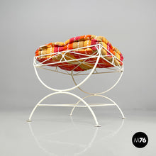 将图片加载到图库查看器，White iron stools, 1960s
