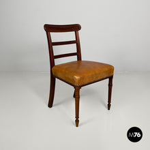 Carica l'immagine nel visualizzatore di Gallery, Chairs in wood and leather, 1930s
