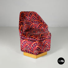 画像をギャラリービューアに読み込む, Armchairs in fabric and wood, 1970s
