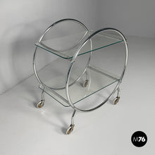 画像をギャラリービューアに読み込む, Cart in steel and glass, 1970s

