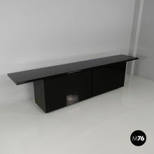 画像をギャラリービューアに読み込む, Glossy black Sheraton sideboard by Giotto Stoppino and Lodovico Acerbis for Acerbis, 1980s

