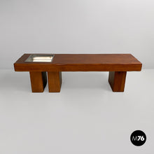 Carica l'immagine nel visualizzatore di Gallery, Wooden bench with flower box, 1970s
