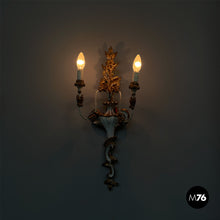Load image into Gallery viewer, Gilded wood wall lamp, 1700s

