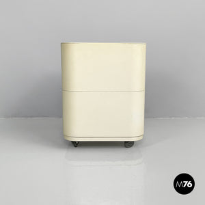 White plastic modular chest of drawers by Anna Castelli for Kartell, 1970s