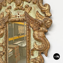 Load image into Gallery viewer, Mirrors in golden and light green wood, 1900s
