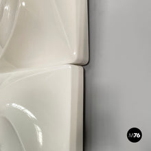 Load image into Gallery viewer, Wall lamps in white plexiglass, 1980s

