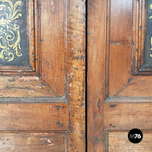 Load image into Gallery viewer, Wooden wardrobe with decorated doors, 1800s
