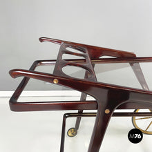 Load image into Gallery viewer, Wooden cart with tray by Cesare Lacca, 1950s
