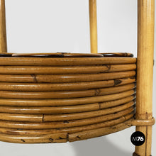 Charger l'image dans la galerie, Bamboo and rattan serving trolley, 1960s

