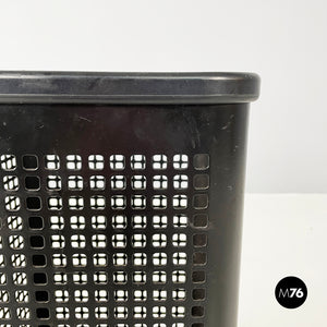 Black metal and plastic baskets by Neolt, 1980s