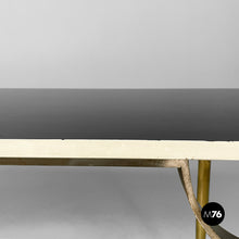 将图片加载到图库查看器，Console in wood and brass, 1980s
