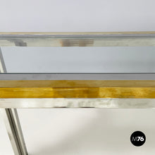 Load image into Gallery viewer, Console in glass, brass and steel by Nanda Vigo, 1970s
