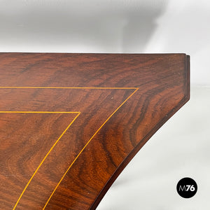 Wooden console with brass feet, 1950s