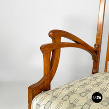 Load image into Gallery viewer, Bench in fabric and wood, 1930s
