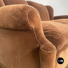 Load image into Gallery viewer, Sofa in brown velvet, 1930s
