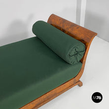 Carica l&#39;immagine nel visualizzatore di Gallery, Daybed in green fabric and wood, 1940s
