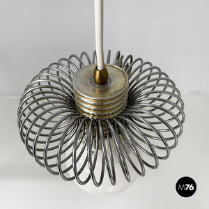 Chandeliers in metal, 1980s