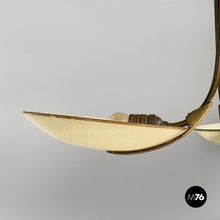 画像をギャラリービューアに読み込む, Chandelier in glass and brass, 1950s
