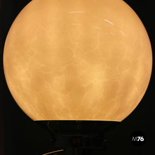 Load image into Gallery viewer, Floor lamp with opaline glass, metal and marble, 1970s
