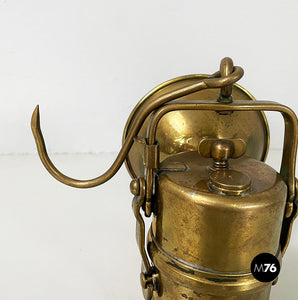 Miner's lantern in bass, late 1800s-early 1900s