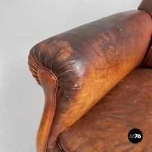 Load image into Gallery viewer, Armchairs in brown leather, 1920s
