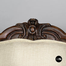 Load image into Gallery viewer, Armchairs in wood and white fabric, 1930s
