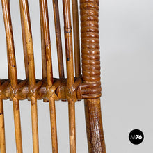 Load image into Gallery viewer, Armchairs with armrest in rattan, 1960s
