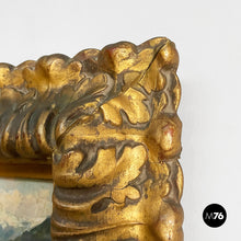 Load image into Gallery viewer, Oil painting with golden plaster frame, 1950s
