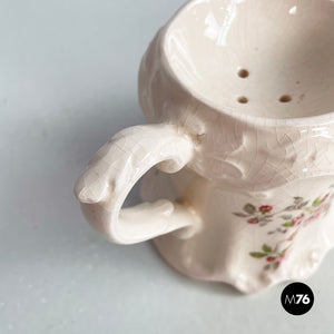 Barber mug in white ceramic by Staffordshire, 1900s