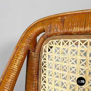 Chairs in rattan and straw, 1960s