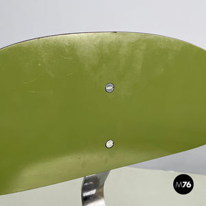 Chair in green formica and chromed metal, 1950s