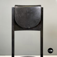 将图片加载到图库查看器，Black rubber and metal chair by Zeus, 1990s
