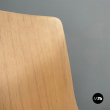 将图片加载到图库查看器，Chair in light wood and metal, 1980s

