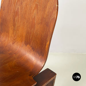 Chair in curved wood, 1950s