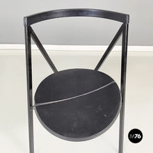 将图片加载到图库查看器，Black rubber and metal chair by Zeus, 1990s
