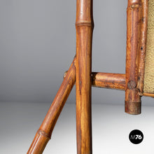 Load image into Gallery viewer, Chairs in fabric and bamboo, 1930s
