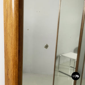 Self-supporting floor mirror in wood, 1940s