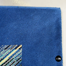 Load image into Gallery viewer, Blue wool carpet by Missoni, 1990s
