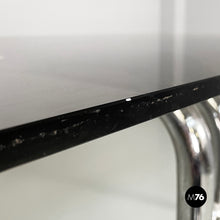 画像をギャラリービューアに読み込む, Dining table in smoked glass and steel, 1970s
