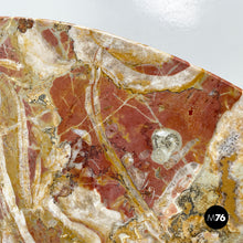 Load image into Gallery viewer, Dining table in red marble and steel, 1970s
