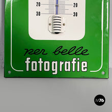 画像をギャラリービューアに読み込む, Wall thermometer Perutz in metal, 1950s
