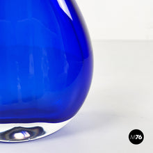 Load image into Gallery viewer, Blue Murano glass vase by Venini, 1990s
