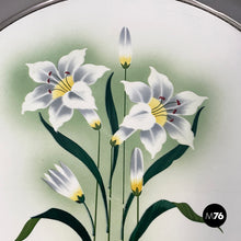 Charger l'image dans la galerie, Tray with flowers in ceramic and metal, 1930s
