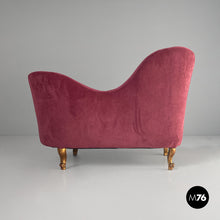 Charger l'image dans la galerie, Sofa in purple velvet, 1980s
