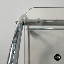 画像をギャラリービューアに読み込む, Cart in steel and glass, 1970s

