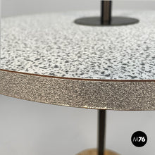 将图片加载到图库查看器，Coffee table in metal, formica and travertine, 1980s
