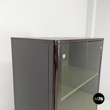 Load image into Gallery viewer, Wooden black lacquered wardrobe, 1970s
